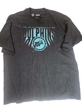 NFL Team Apparel Miami Dolphins T-Shirt Mens Size 2XL Green Black Activewear Tee
